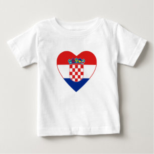 Croatia Flag Heart T-Shirt