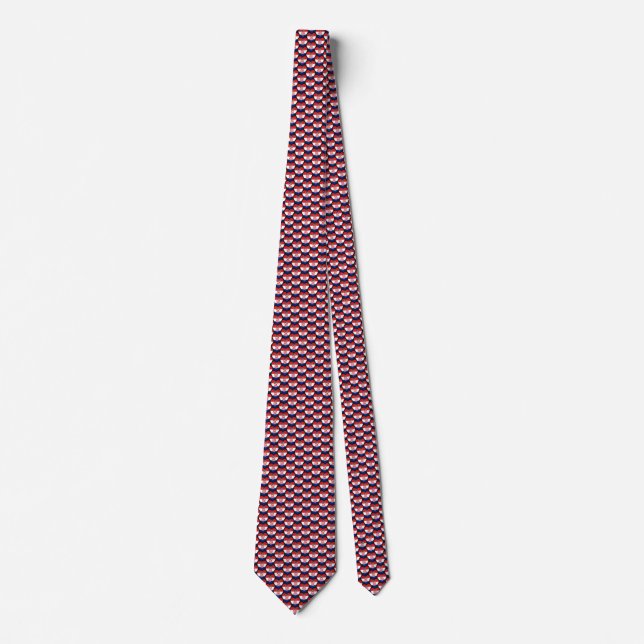 Croatia Flag Hearts Tie (Front)