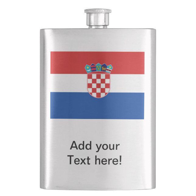 Croatia Flag Hip Flask (Front)