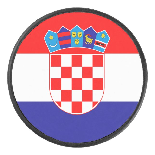 Croatia Flag Hockey Puck (Front)