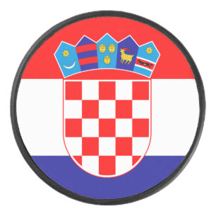 Croatia Flag Hockey Puck