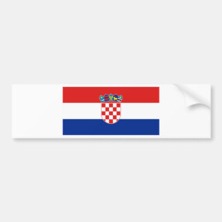 Croatia Flag HR Hrvatska Bumper Sticker