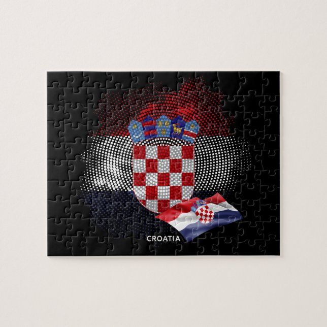 Croatia flag jigsaw puzzle (Horizontal)