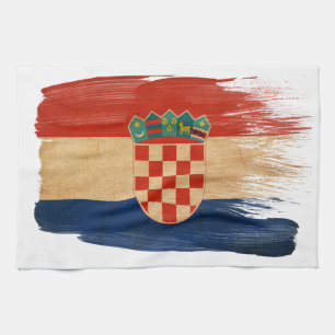 Croatia Flag Kitchen Towel