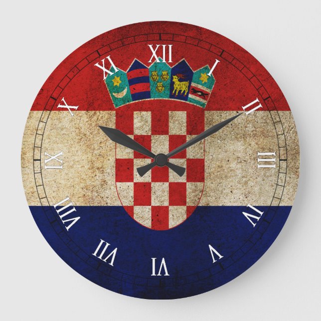 croatia flag large clock (Front)