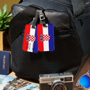 Croatia flag luggage tag