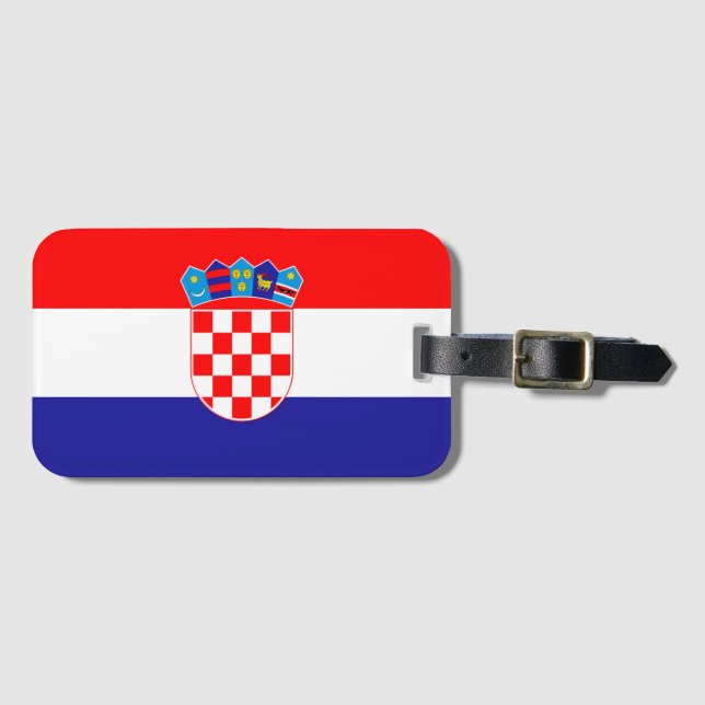 Croatia Flag Luggage Tag (Front Horizontal)