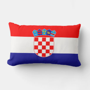 Croatia Flag Lumbar Pillow