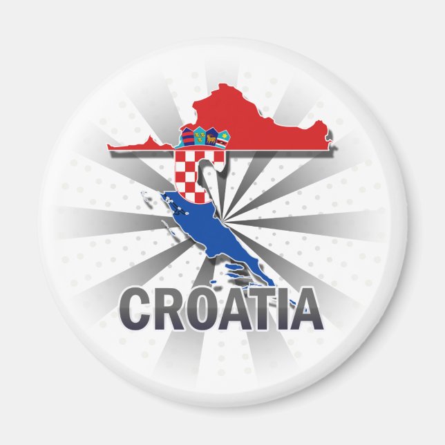 Croatia Flag Map 2.0 Magnet (Front)