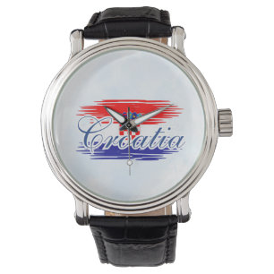 Croatia flag map Watch