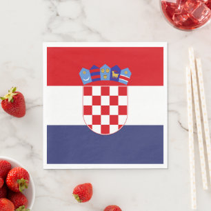 Croatia flag napkin