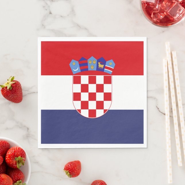 Croatia flag napkin (Insitu)