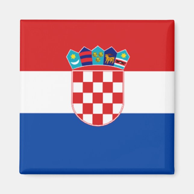 Croatia: Flag of Croatia Magnet (Front)