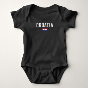 Croatia Flag - Patriotic Flag Baby Bodysuit
