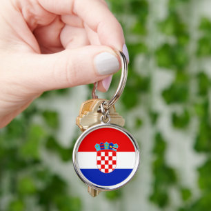 Croatia Flag Patriotic Round Keychain
