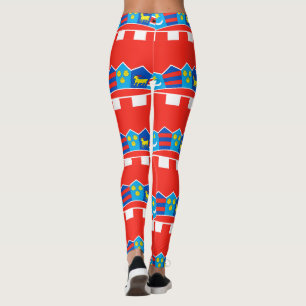 Croatia flag pattern leggings