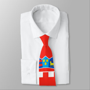 Croatia flag pattern tie