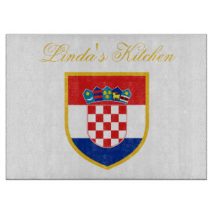 Croatia Flag Personalized Cutting Board