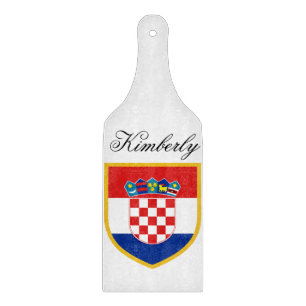 Croatia Flag Personalized Cutting Board