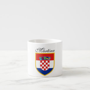 Croatia Flag Personalized Espresso Cup