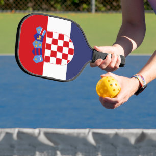 Croatia flag pickleball paddle