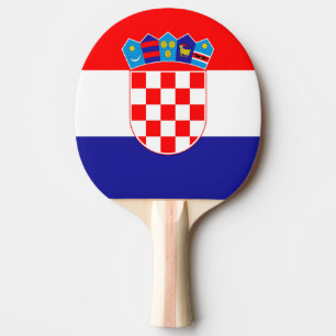 Croatia Flag Ping Pong Paddle