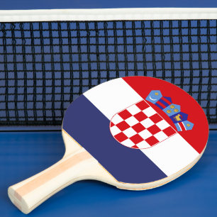 Croatia flag ping pong paddle