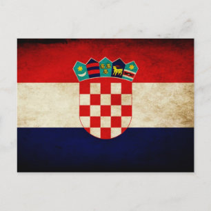 Croatia Flag Postcard