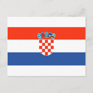 Croatia Flag Postcard