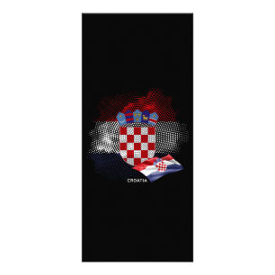 Croatia flag rack card