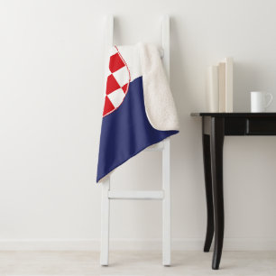 Croatia flag sherpa blanket