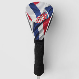 Croatia flag silk texture golf head cover