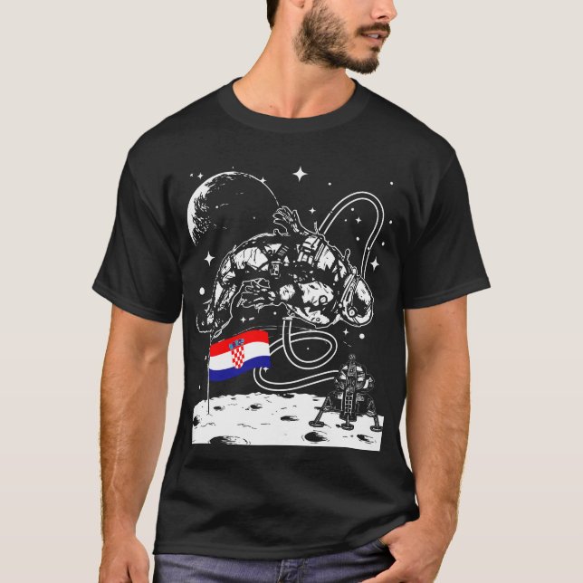 Croatia flag space T-Shirt (Front)