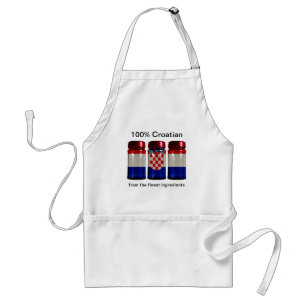 Croatia Flag Spice Jars Apron