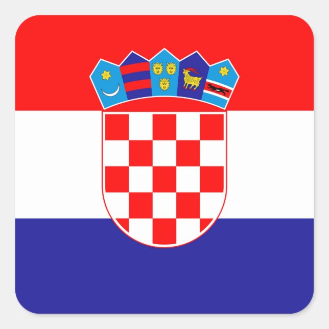 Croatia Flag Square Sticker (Front)