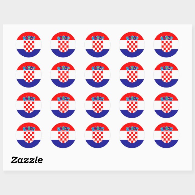 Croatia flag Sticker (Sheet)