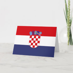 Croatia flag thank you card