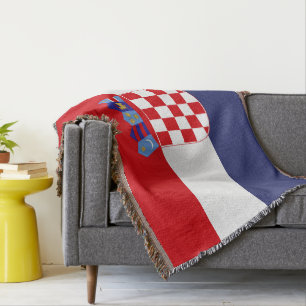 Croatia flag throw blanket