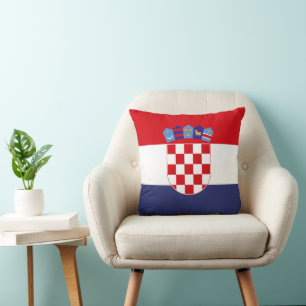 Croatia flag throw pillow
