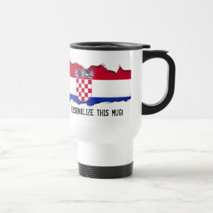 Croatia Flag Travel Mug
