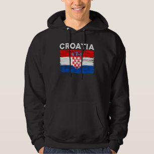 Croatia Flag Vintage Croatia Flag Hoodie