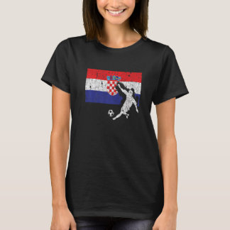 Croatia Flag, Vintage Distressed Premium T-Shirt