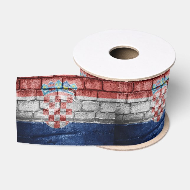 Croatia flag wall grosgrain ribbon (Spool)