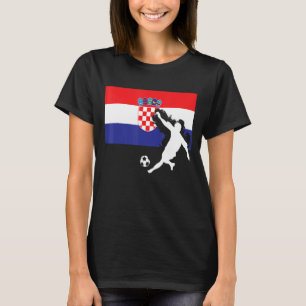 Croatia Flag with Soccer Player T-Shirt