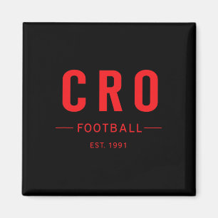 Croatia Football Est. 1991 Heritage Soccer Fan Tee Magnet