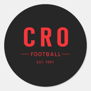 Croatia Footll Est. 1991 Heritage Soccer Fan Tee Classic Round Sticker