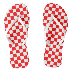 Croatia Hrvatska Chequered Flip Flops
