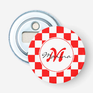 Croatia   Hrvatska   Chequered Name Monogram Bottle Opener