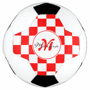 Croatia   Hrvatska   Chequered Name Monogram  Soccer Ball