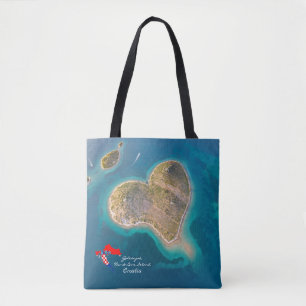 Croatia   Hrvatska   Galešnjak, Heart Love Island Tote Bag